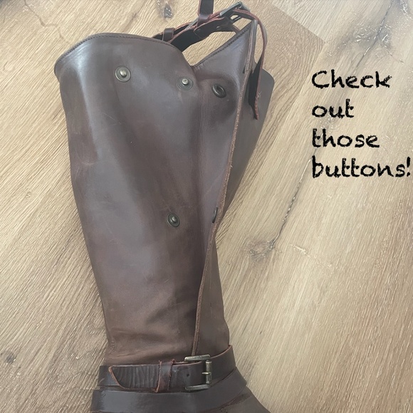 FREEBIRD by Steven Clive Tall Leather Brown Brown, Distressed Buckle, Size 8 - Picture 10 of 14